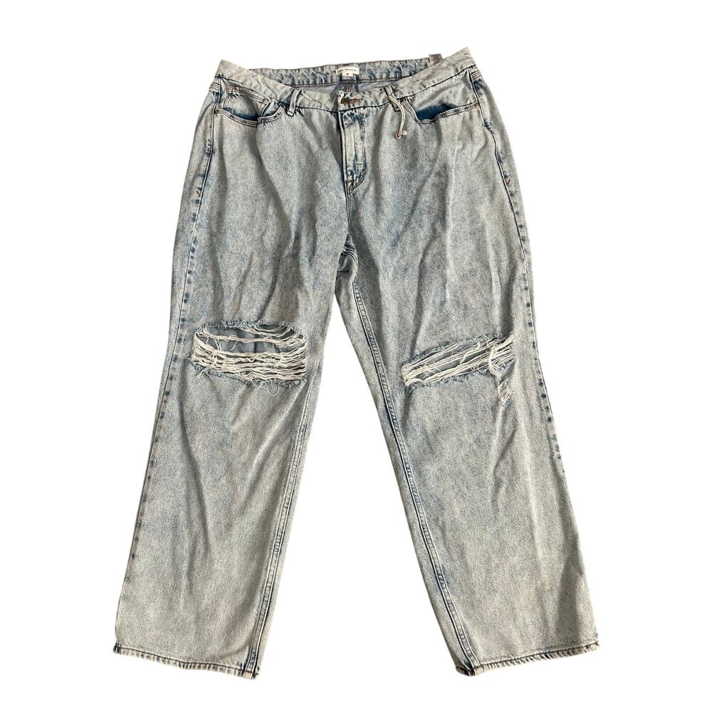Good American Relaxed Distressed Jeans Size 16 - Picture 1 of 6